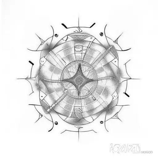 swimming in circles  tattoo design idea