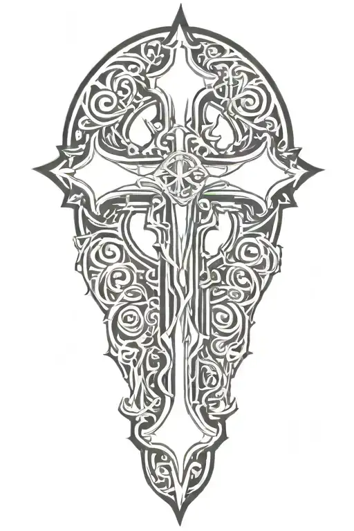 cross tattoo design idea