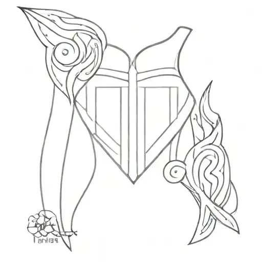 breastplate tattoo design idea