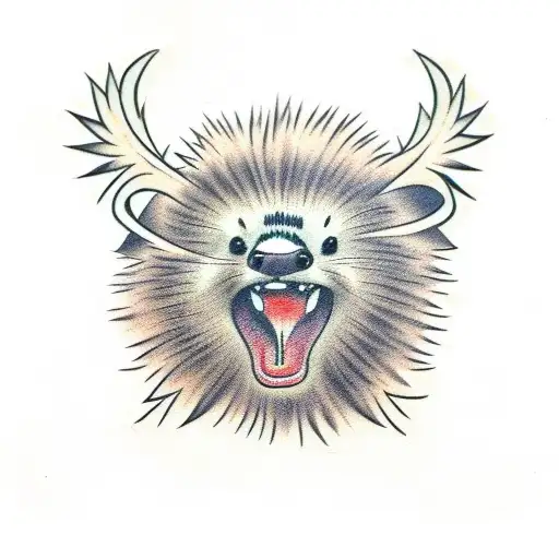 porcupine  tattoo design idea