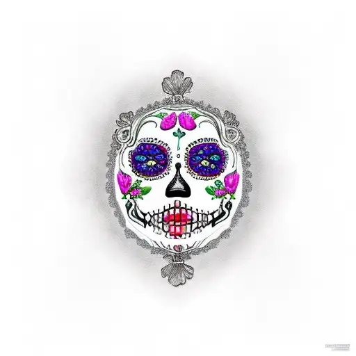 Mexican Catrina  tattoo design idea