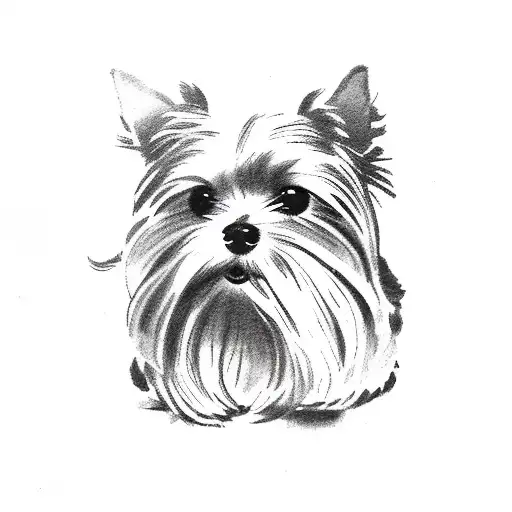 Yorkshire Terrier tattoo design idea