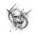 knuckle weapon tattoo design idea