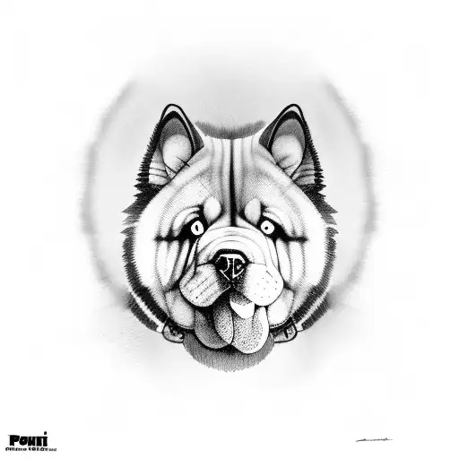 maorí perro chow chow argentina tattoo design idea