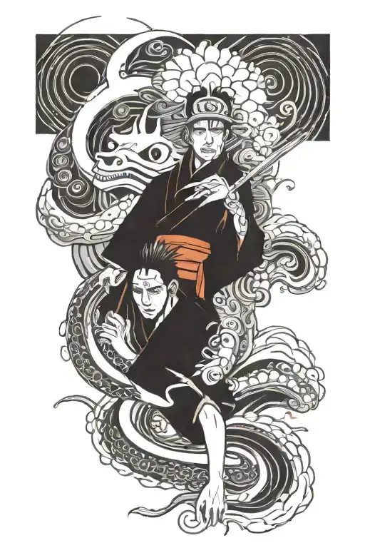 obito and rin tattoo design idea