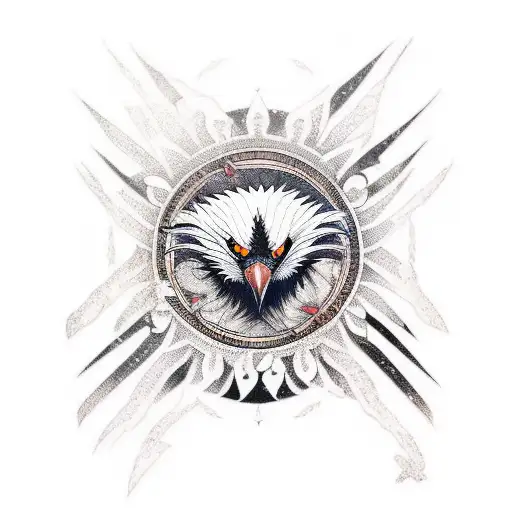 Flying Bearded vulture chest tattoo tattoo design idea