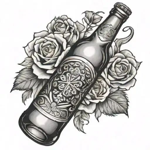 A san miguel beer bottle tattoo design idea