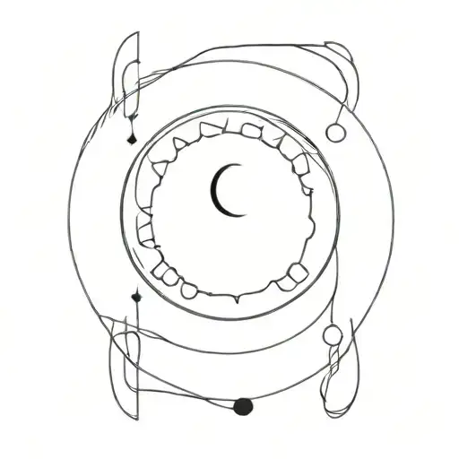 moon phase tattoo design idea