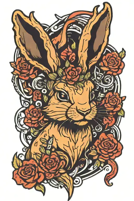 Jackalope tattoo design idea