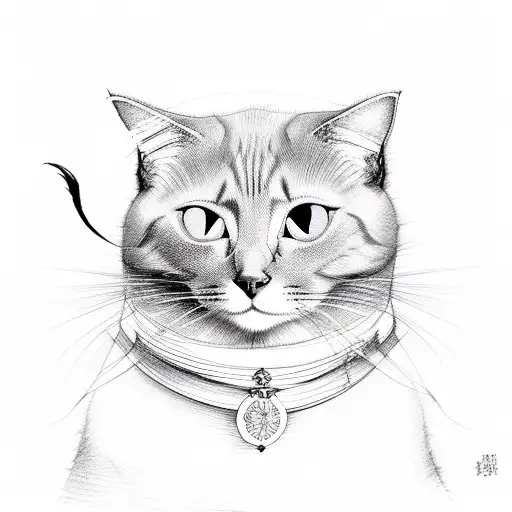 Cat carp tattoo design idea