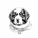 Bernese mountain dog tattoo design idea