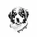 Bernese mountain dog tattoo design idea