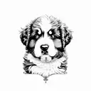 Bernese mountain dog tattoo design idea