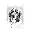 Bernese mountain dog tattoo design idea