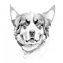 Bernese mountain dog tattoo design idea