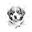 Bernese mountain dog tattoo design idea