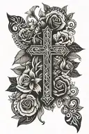 cross nana tattoo design idea