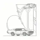 General lee car drifting tattoo design idea