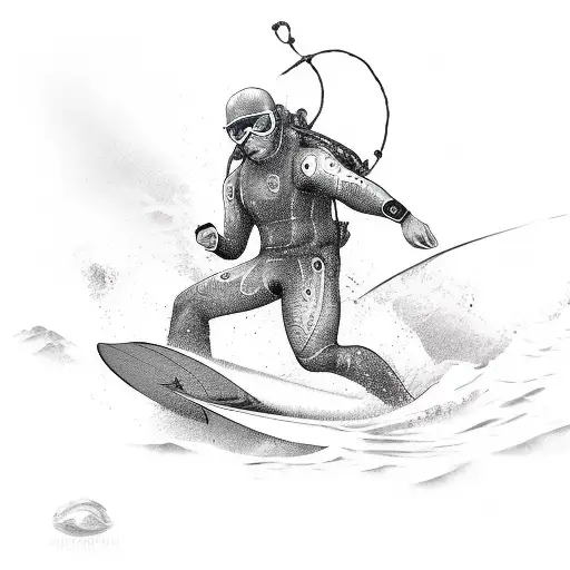 ocean witg surfers tattoo tattoo design idea