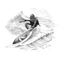 ocean witg surfers tattoo tattoo design idea
