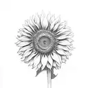 Sunflower tattoo design idea