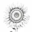 Sunflower tattoo design idea