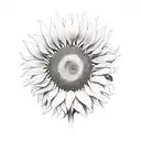 Sunflower tattoo design idea
