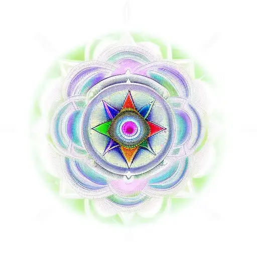 Chakra symbols forming a mandala design tattoo design idea