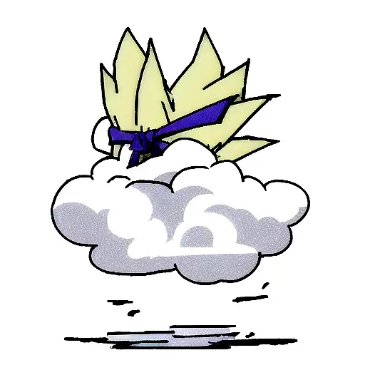Imaginez poignet minimaliste qui capture toute la puissance et l'énergie du nuage supersonique de Dragon Ball.  tattoo design idea