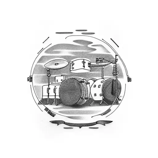 drummer tattoo design idea