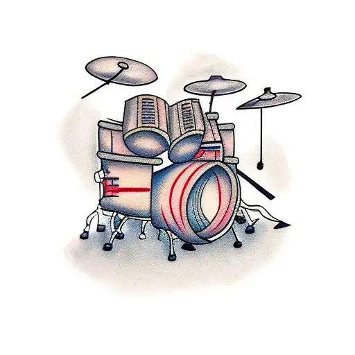 drummer tattoo design idea
