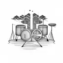 drummer tattoo design idea