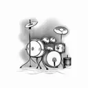 drummer tattoo design idea