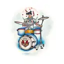 drummer tattoo design idea