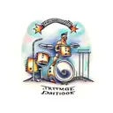 drummer tattoo design idea