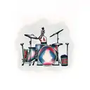 drummer tattoo design idea