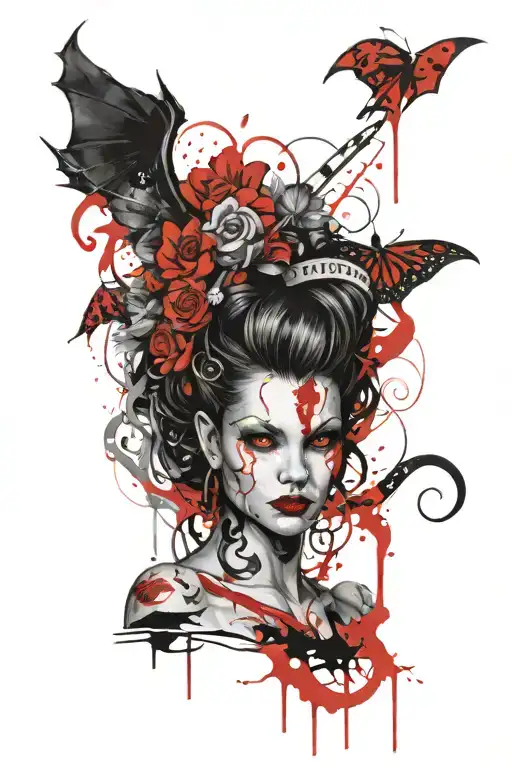 succubus tattoo design idea