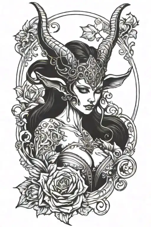 succubus tattoo design idea