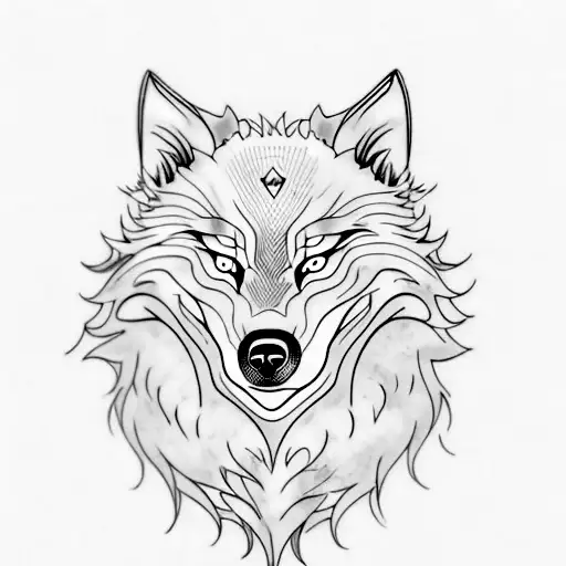 fenrir wolf tattoo tattoo design idea