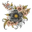 August October December march birth flower tattoo design idea