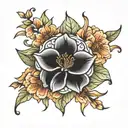 August October December march birth flower tattoo design idea