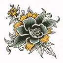 August October December march birth flower tattoo design idea