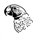 parrot with alpaca tattoo design idea