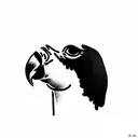 parrot with alpaca tattoo design idea