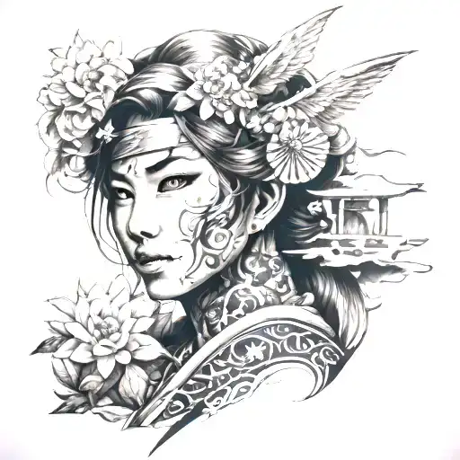 Japanese manga inspired tattoo tattoo design idea