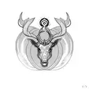aquarius zodiac symbol and taurus zodiac symbol intertwined tattoo design idea