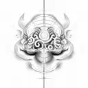 clave de Sol cerebro 77 mancuerna  tattoo design idea