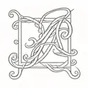 the letter "H" in a BDSM inspired design tattoo design idea