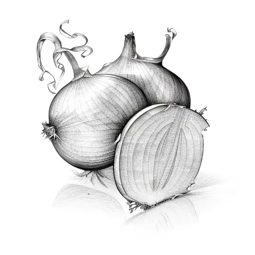 onion tattoo design idea