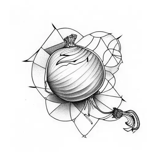 onion tattoo design idea